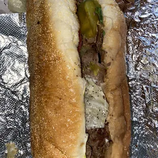 Cheesesteak w/grilled green pepper mushroom &amp; onions