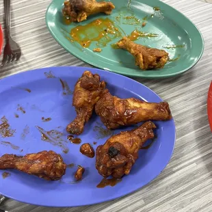 BBQ and Mild Wings (after we ate a bunch of them)