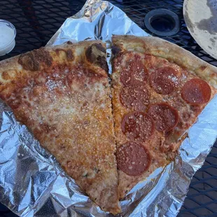 1 cheese and 1 pepperoni pizza!