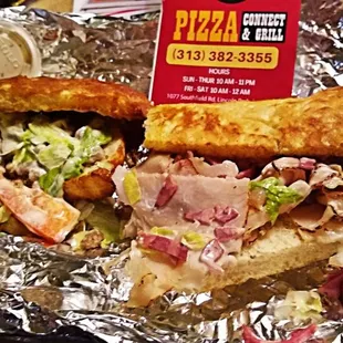 Cheeseburger and Club Grinder