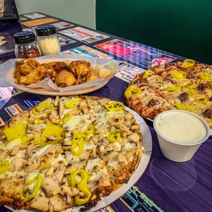 Pizza and wings