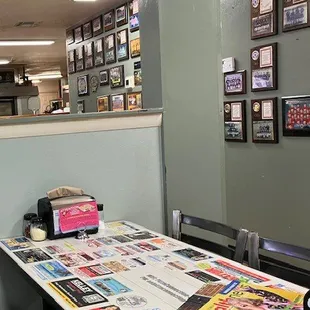seating &amp; team photo wall