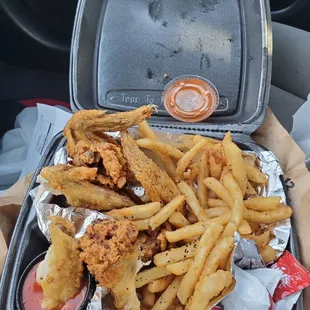 4 wings and friesI work in the area and this is my go to for lunch!!! Great food!