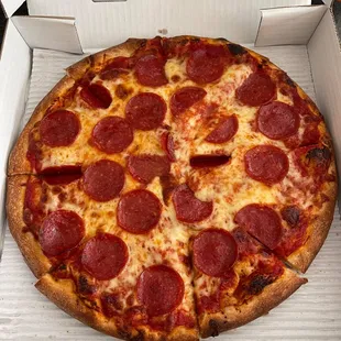 Medium well done pepperoni