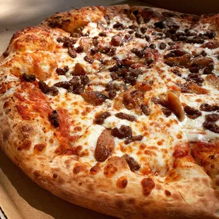 So you realize what hurt you made  Medium Sausage &amp; Garlic Pie from #PizzaCorner