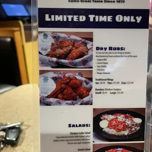 chicken wings and fried chicken