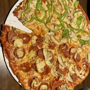 The pizza was just okay for me. Better pizza can be had at numerous places in Central Ohio