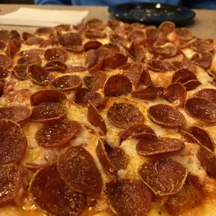 a pepperoni pizza