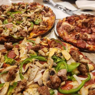 Two &quot;All the Ways&quot; and a personal &quot;Whole Hog&quot;. The cauliflower crust is one of the best I&apos;ve tried!