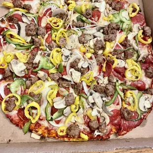 The All The Way pizza