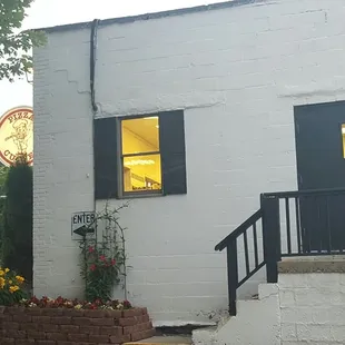 outside