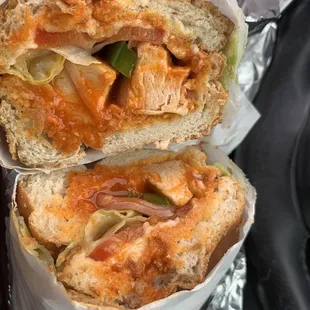 My Buffalo chicken sandwich!