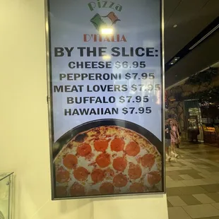 menu, pizza
