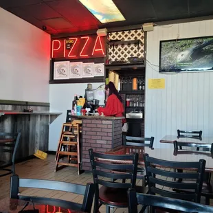 Lovely Bella.at front order desk