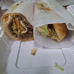 Half cheesesteak