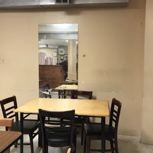 Seating in the back.