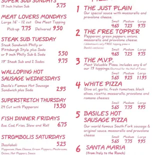 Menu pg 3