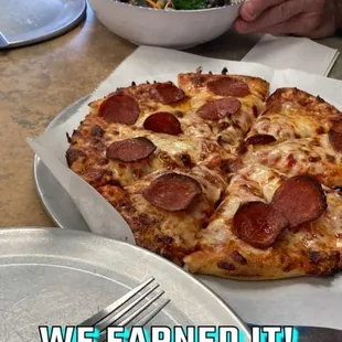 You eat off tin plates! Love it!