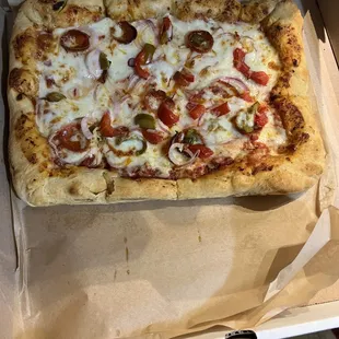 a pizza in a box