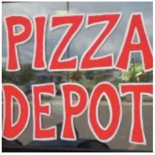 a sign that says pizza depot