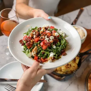 Arugula Salad with fresh toppings