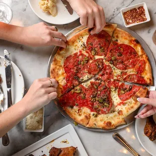 Dive into our Calabrese Pizza