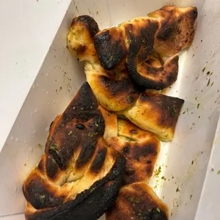 Burnt garlic knots