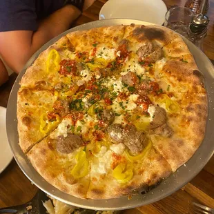 Meatball Pizza