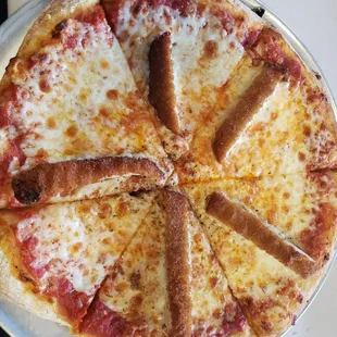 Fry chicken pizza