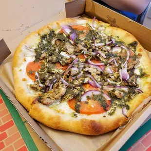 Chickpesto 10 inch. Very delicious. 5 stars.