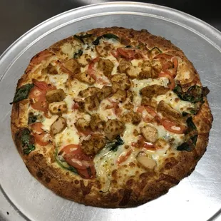 Spinach Chicken Pizza