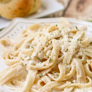  plate of pasta with parmesan cheese