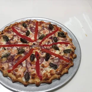 di mare pizza oysters shrimp