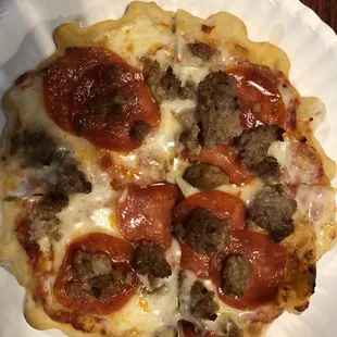 Pepperoni and sausage lunch special