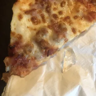 Glass In my son pizza