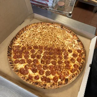 Half cheese half pepperoni Mac daddy!