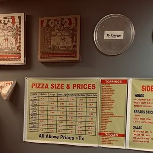 Pizza size
