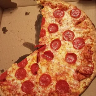 Pepperoni pizza.