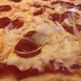 PIZZA!!! Pepperoni and onion