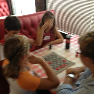 Checkers at the Pizza Express