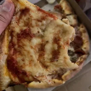 Soggy undercooked pizza from pizza express