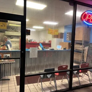 the inside of a restaurant