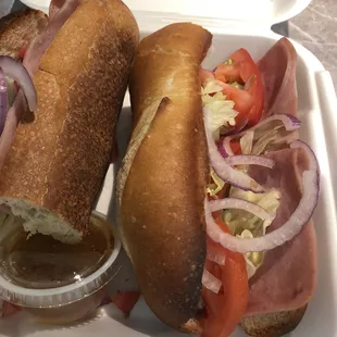 Italian and meatball parmigiana subs