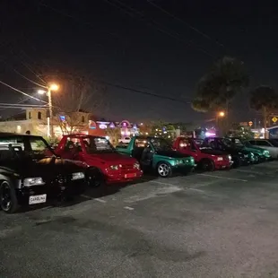 Car show in front of our restaurant