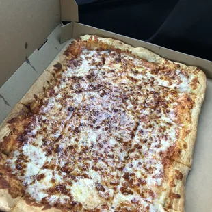 Half sheet cheese pizza