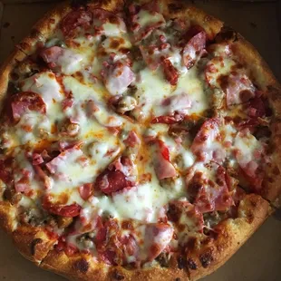 All meats pizza