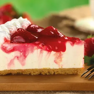 Try our delicious strawberry cheesecake for $3.59