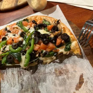 What&apos;s left of my veggie pizza!