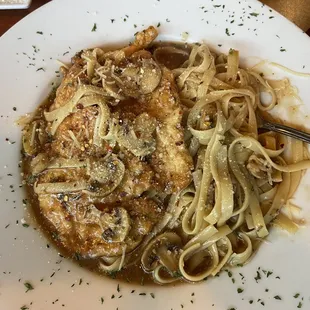 Chicken Marsala.  Yum Yum