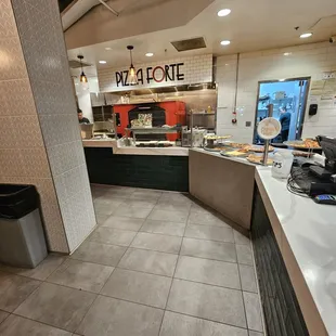 the kitchen of a restaurant